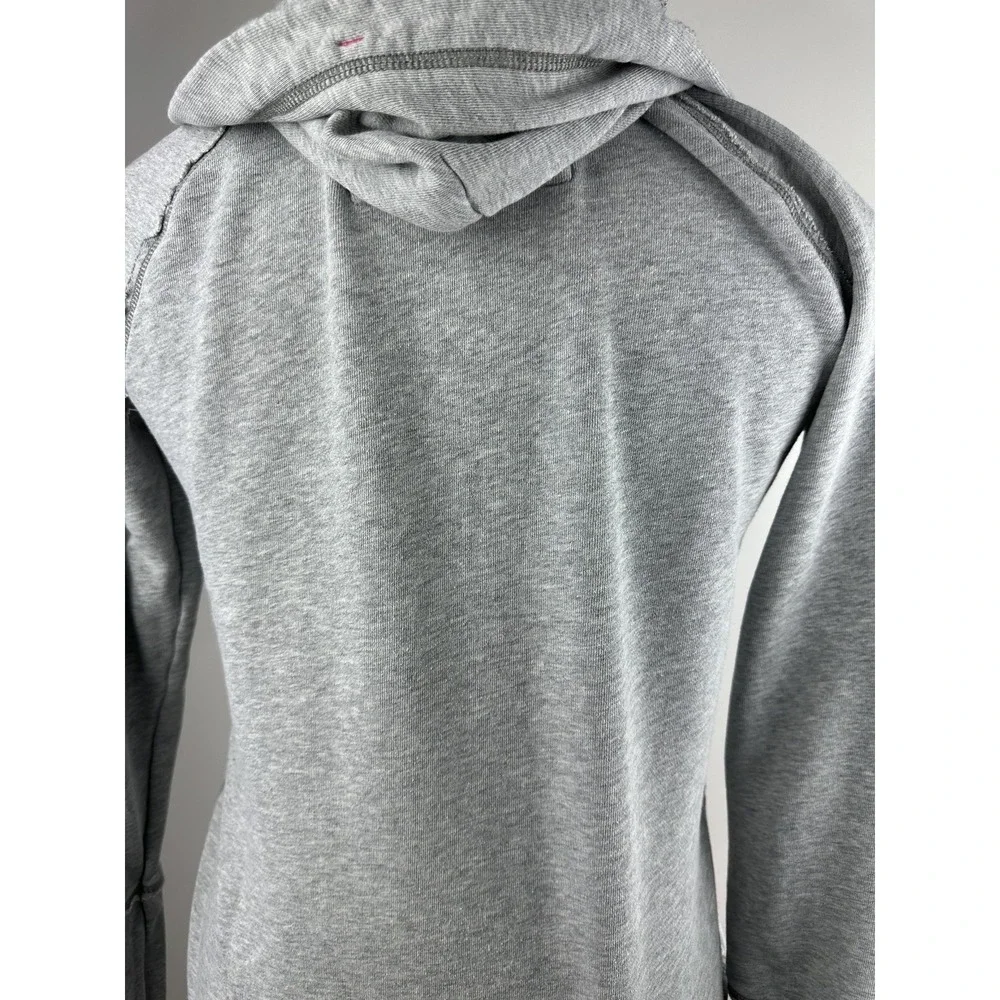 Y2K American Eagle Gray Full Zip Hoodie Women's Large Fleece Lined 2000s Preppy - Picture 13 of 16
